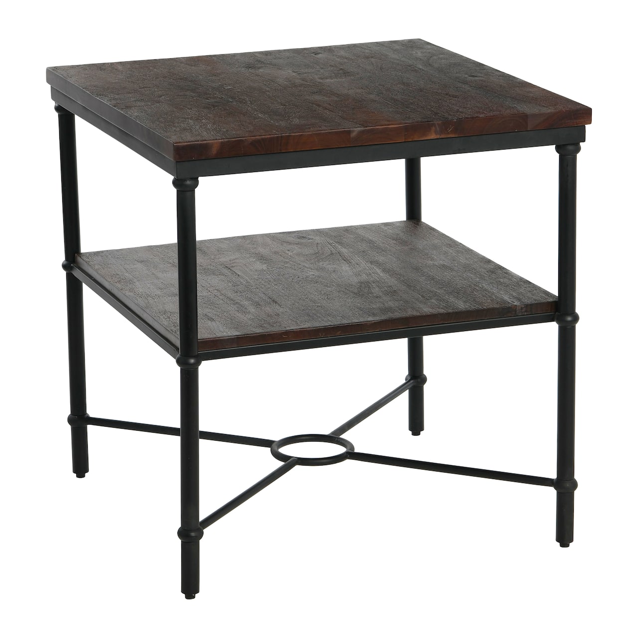 Hello Honey® 24" Saratoga Rustic Wood & Metal End Table